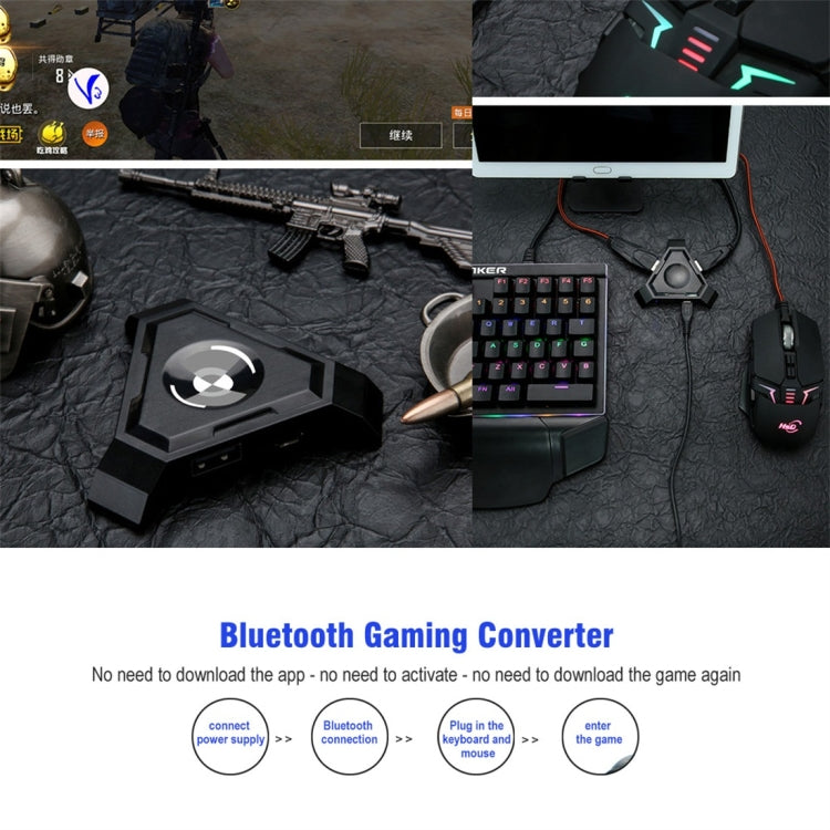HXSJ P5 Bluetooth 4.1 Tastiera Mouse Convertitore da gioco Bluetooth, versione non stampabile