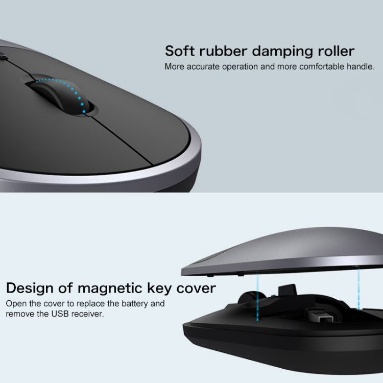 Mouse portatile originale Xiaomi 2 Mouse ottico senza fili Bluetooth 4.2 RF 2.4GHz 4000DPI Mouse regolabile a doppia modalità