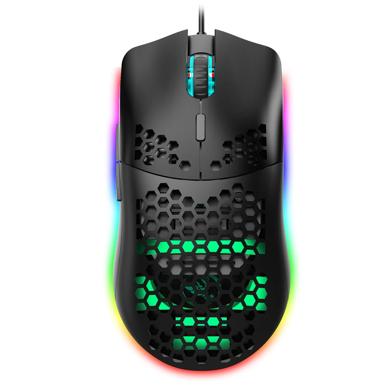 HXSJ J900 Mouse cablato da gioco programmabile con illuminazione RGB a 6 tasti (bianco), J900(Black), J900(White)