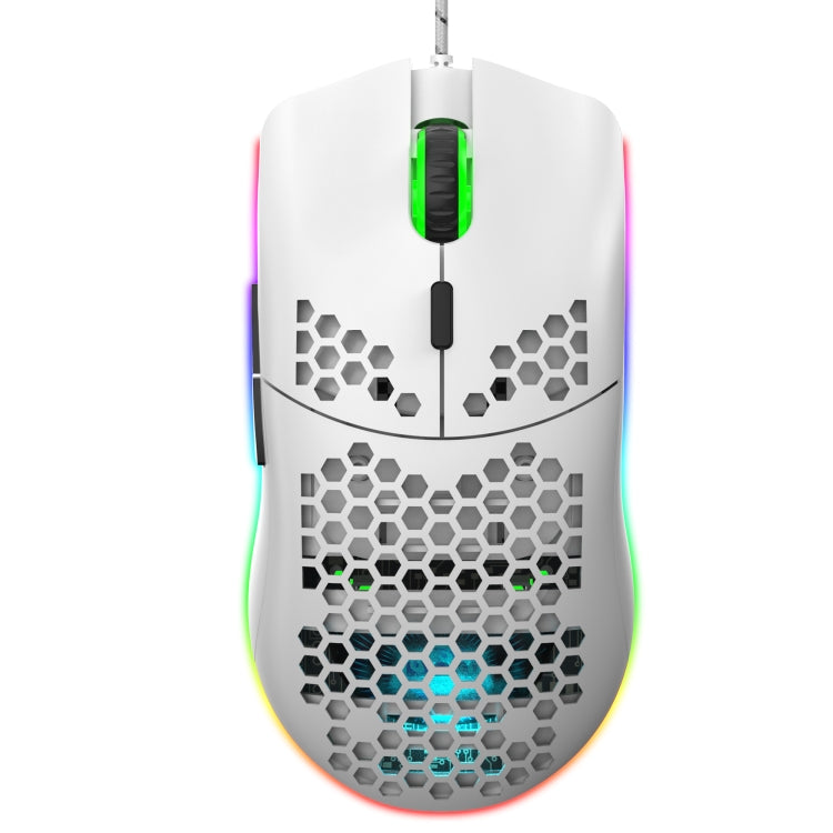 HXSJ J900 Mouse cablato da gioco programmabile con illuminazione RGB a 6 tasti (bianco), J900(Black), J900(White)