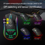 HXSJ J900 Mouse cablato da gioco programmabile con illuminazione RGB a 6 tasti (bianco), J900(Black), J900(White)