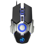Mouse cablato per giochi e-sport programmabili con illuminazione colorata HXSJ J700, J700