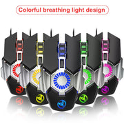 Mouse cablato per giochi e-sport programmabili con illuminazione colorata HXSJ J700, J700