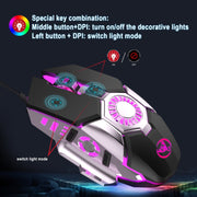 Mouse cablato per giochi e-sport programmabili con illuminazione colorata HXSJ J700, J700