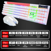 SHIPADOO D280 Tastiera a sospensione meccanica con retroilluminazione RGB cablata + kit mouse 3D per laptop, PC, RGB Backlight