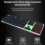 SHIPADOO D280 Tastiera a sospensione meccanica con retroilluminazione RGB cablata + kit mouse 3D per laptop, PC, RGB Backlight
