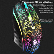 SHIPADOO D620 Mouse da gioco cablato 1600 DPI