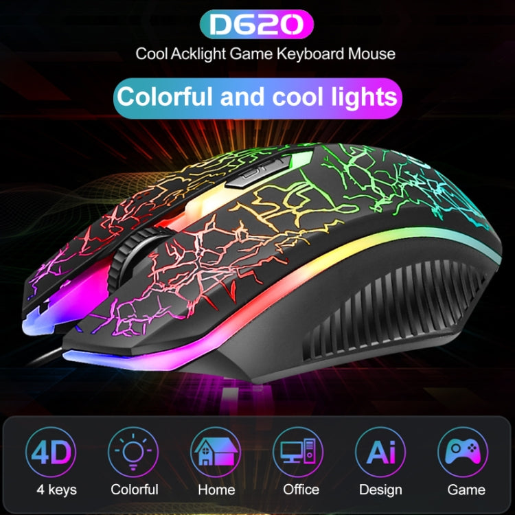 SHIPADOO D620 Mouse da gioco cablato 1600 DPI
