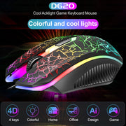 SHIPADOO D620 Mouse da gioco cablato 1600 DPI
