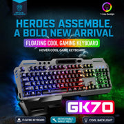 SHIPADOO GK70 Tastiera gaming RGB traslucida cablata