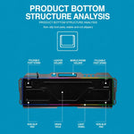 SHIPADOO GK70 Tastiera gaming RGB traslucida cablata