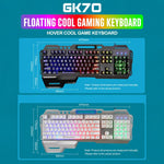 SHIPADOO GK70 Tastiera gaming RGB traslucida cablata