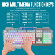 Tastiera gaming SHIPADOO GK70 RGB wired traslucida