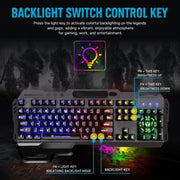 SHIPADOO GK70 Tastiera gaming RGB cablata 3 colori
