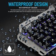 SHIPADOO GK70 Tastiera gaming RGB cablata 3 colori