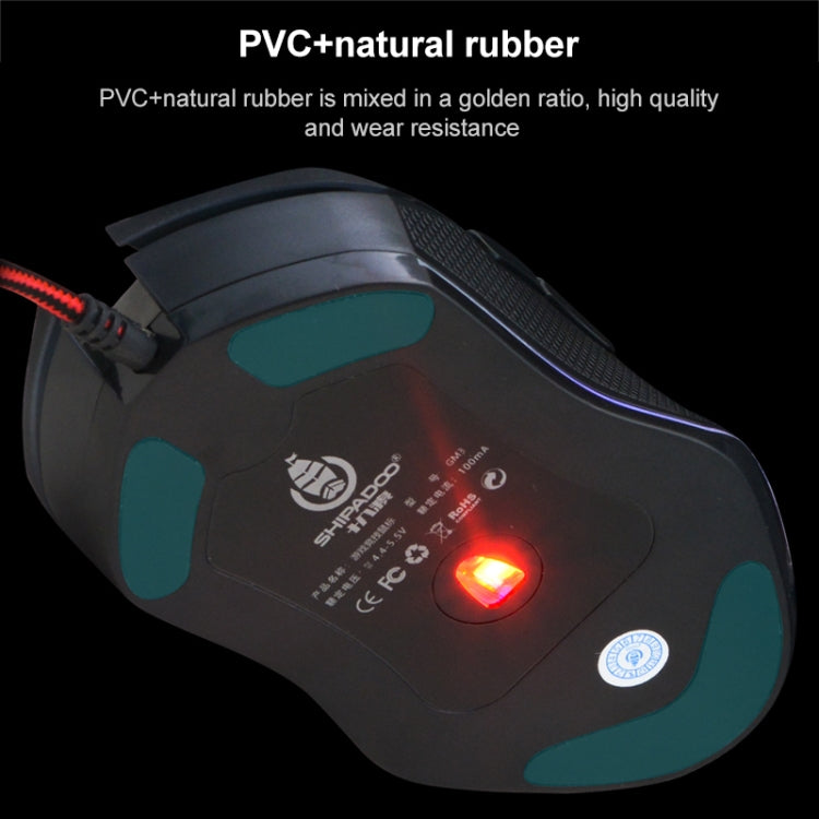 SHIPADOO GM3 Mouse da gioco cablato 3600 DPI 4 pulsanti