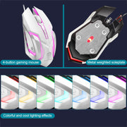 Tastiera e mouse gaming cablati RGB 104 tasti SHIPADOO
