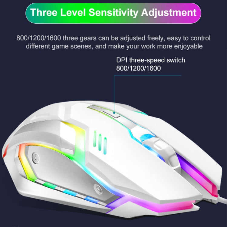 Tastiera e mouse gaming cablati RGB 104 tasti SHIPADOO