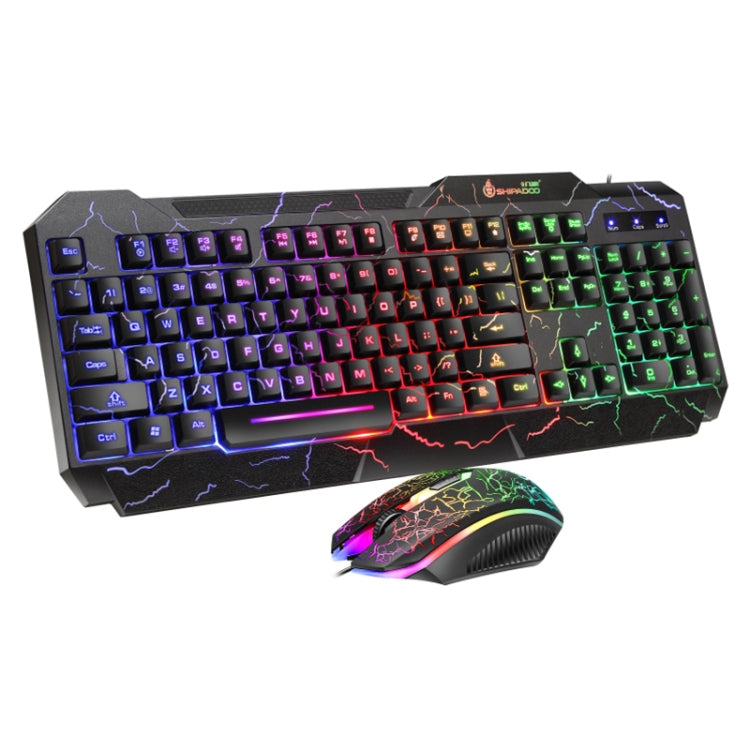 SHIPADOO D620 Kit mouse tastiera da gioco retroilluminato a colori RGB cablato a 104 tasti per laptop, PC