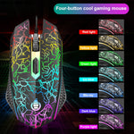 SHIPADOO D620 Kit mouse tastiera da gioco retroilluminato a colori RGB cablato a 104 tasti per laptop, PC