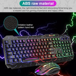 SHIPADOO D620 Kit mouse tastiera da gioco retroilluminato a colori RGB cablato a 104 tasti per laptop, PC