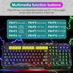 SHIPADOO D620 Kit mouse tastiera da gioco retroilluminato a colori RGB cablato a 104 tasti per laptop, PC