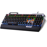 Tastiera cablata da gioco meccanica in metallo USB YINDIAO K100, albero azzurro misto