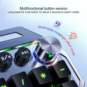Tastiera cablata da gioco meccanica in metallo USB YINDIAO K100, albero azzurro misto