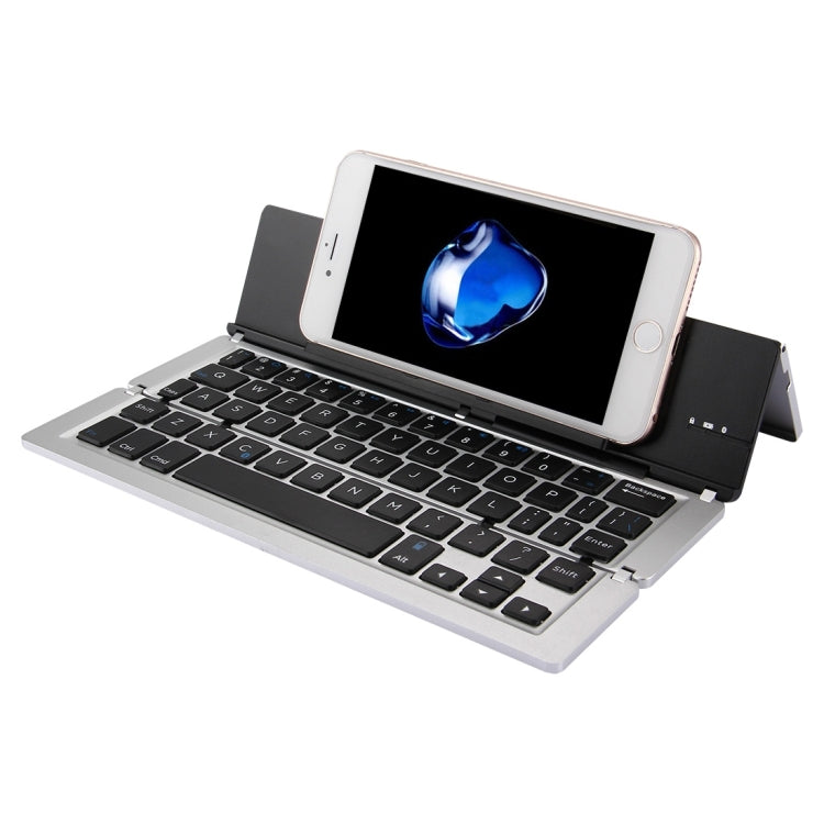 F18 Tastiera wireless Bluetooth pieghevole ultrasottile ricaricabile a 58 tasti con supporto