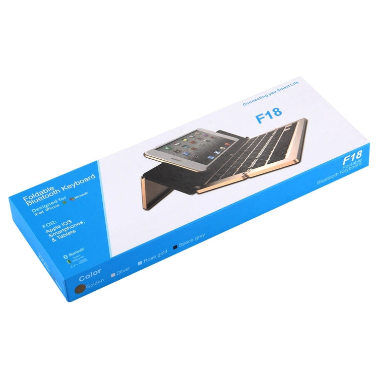 F18 Tastiera wireless Bluetooth pieghevole ultrasottile ricaricabile a 58 tasti con supporto