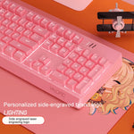 YINDIAO K300 USB Pannello staccabile Illuminazione meccanica Tastiera cablata da gioco con albero blu