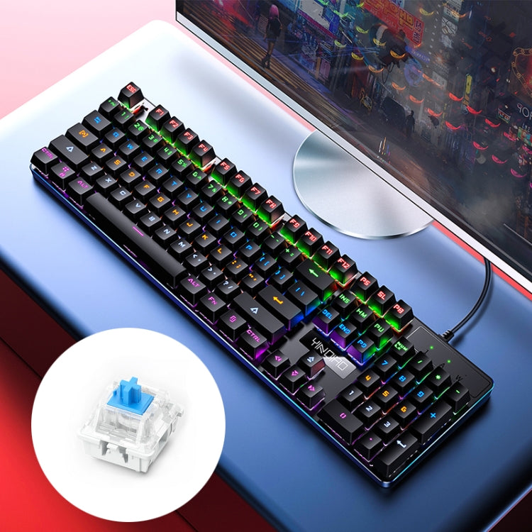 Tastiera da gioco meccanica USB YINDIAO ZK-3 cablata, stelo blu, Blue Shaft