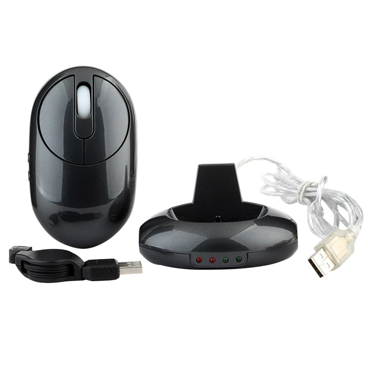 Mouse ottico wireless ricaricabile MZ-012 2.4G 1200 DPI con HUB USB a 3 porte/dock di ricarica