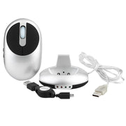 Mouse ottico wireless ricaricabile MZ-012 2.4G 1200 DPI con HUB USB a 3 porte/dock di ricarica