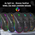 Mouse wireless da gioco programmabile con illuminazione colorata HXSJ T66 a 7 tasti, T66(White), T66(Black)