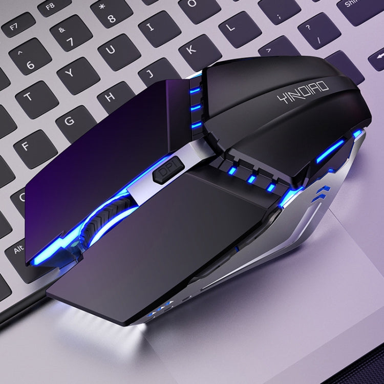 Mouse cablato meccanico muto USB da ufficio a 6 tasti YINDIAO, Mute Mouse(Black)