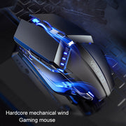 Mouse cablato meccanico muto USB da ufficio a 6 tasti YINDIAO, Mute Mouse(Black)