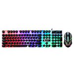 Set tastiera e mouse cablati punk retroilluminati con sensazione meccanica TX300