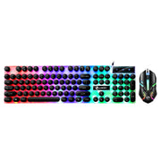 Set tastiera e mouse cablati punk retroilluminati con sensazione meccanica TX300