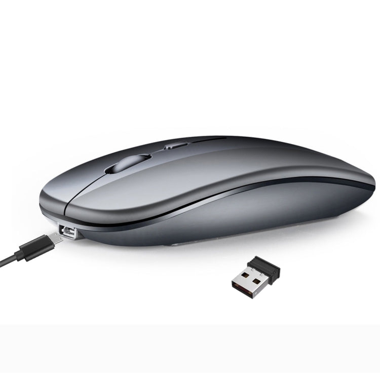 Mouse per PC notebook Bluetooth wireless a doppia modalità ultrasottile silenzioso ricaricabile HXSJ M90 da 2,4 GHz