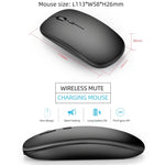 Mouse per PC notebook Bluetooth wireless a doppia modalità ultrasottile silenzioso ricaricabile HXSJ M90 da 2,4 GHz