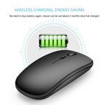 Mouse per PC notebook Bluetooth wireless a doppia modalità ultrasottile silenzioso ricaricabile HXSJ M90 da 2,4 GHz