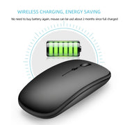 Mouse per PC notebook Bluetooth wireless a doppia modalità ultrasottile silenzioso ricaricabile HXSJ M90 da 2,4 GHz