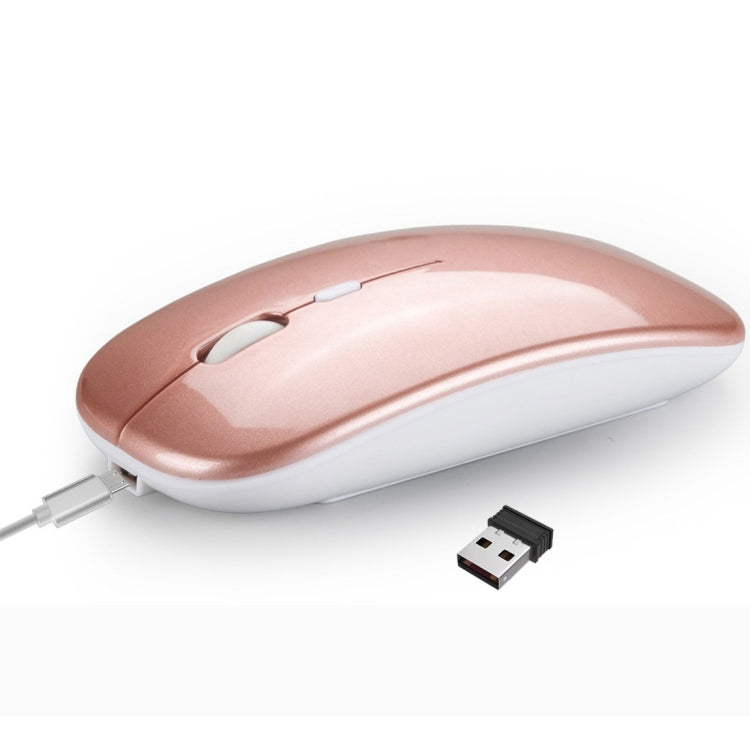 Mouse per PC notebook Bluetooth wireless a doppia modalità ultrasottile silenzioso ricaricabile HXSJ M90 da 2,4 GHz