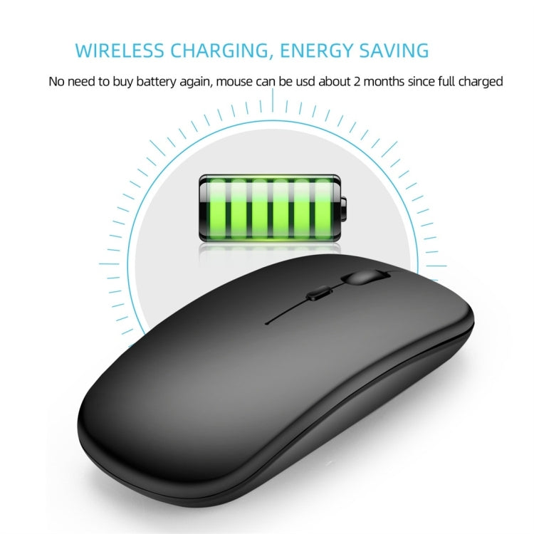 Mouse per PC notebook Bluetooth wireless a doppia modalità ultrasottile silenzioso ricaricabile HXSJ M90 da 2,4 GHz