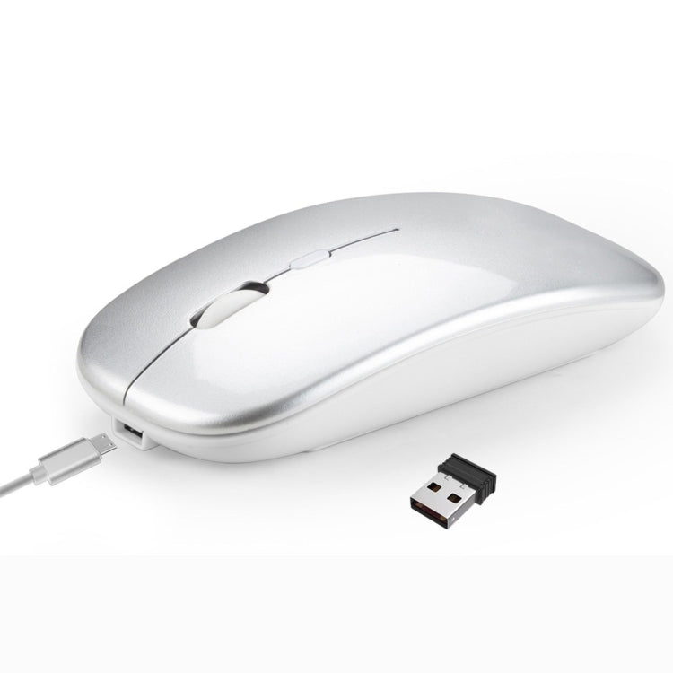 Mouse per PC notebook Bluetooth wireless a doppia modalità ultrasottile silenzioso ricaricabile HXSJ M90 da 2,4 GHz
