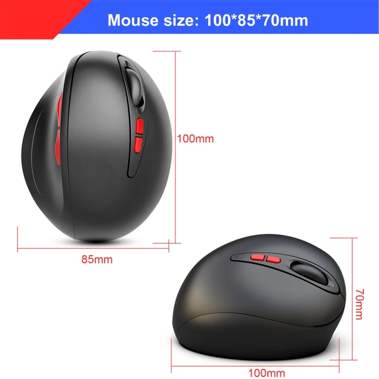 Mouse ottico wireless ergonomico per notebook HXSJ T33 da 2,4 GHz