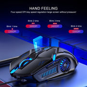 Mouse da gioco cablato silenzioso con luce RGB regolabile a 4 modalità YINDIAO G5 3200 DPI, G5 Silent Ver. Black, G5 Silent Ver. White