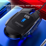 Mouse da gioco cablato silenzioso con luce RGB regolabile a 4 modalità YINDIAO G5 3200 DPI, G5 Silent Ver. Black, G5 Silent Ver. White