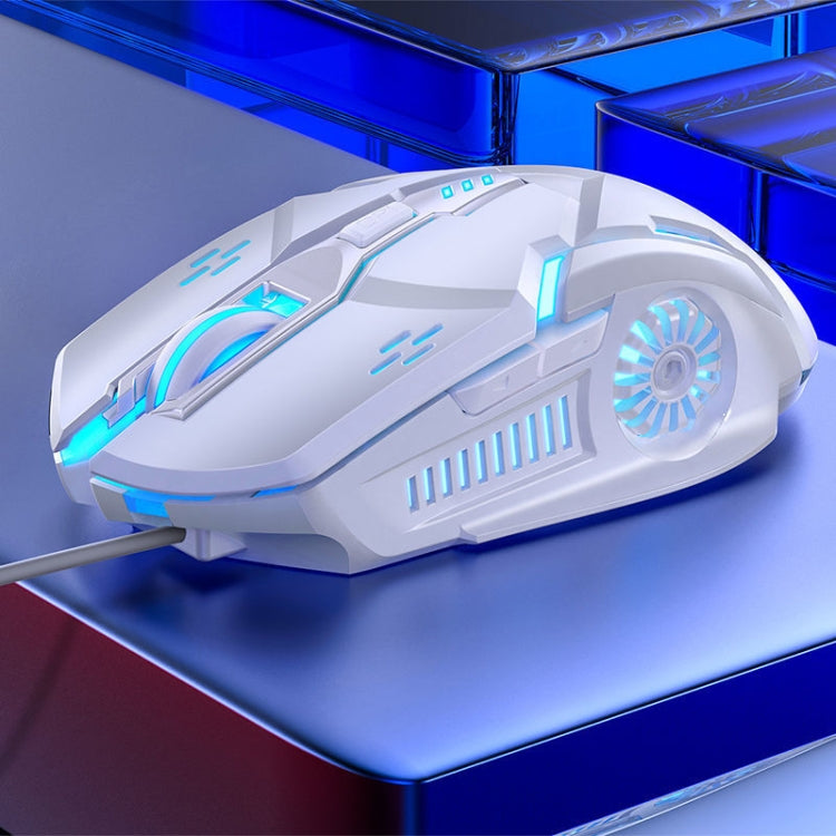 Mouse da gioco cablato con luce RGB a 6 tasti regolabile YINDIAO G5 3200 DPI, G5 White, G5 Black
